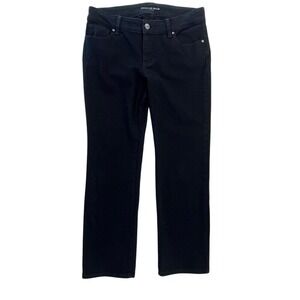 Chico's Black Straight Leg Jeans Comfort Stretch Denim Size‎ 0 Short